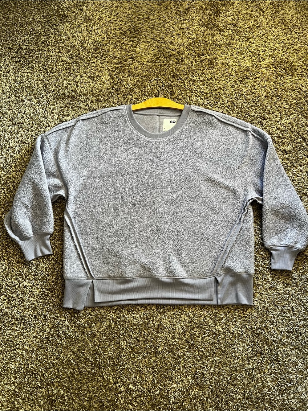 Lavender fleece oversized pullover